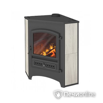 Печь-камин Этна (БКД) угловой беж. 9 кВт (150 кв.м) в Караганде