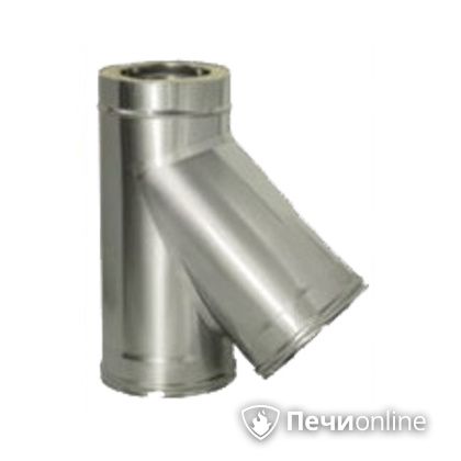 Дымоход Дымок Тройник 45° с изоляцией 0,8 мм ТRFR45  115/200 в Караганде