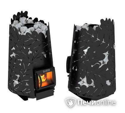 Дровяная печь-каменка GrillD Dubravo 180 short black в Караганде