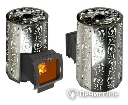 Дровяная печь-каменка GrillD Violet window long Max Жадеит 100 в Караганде