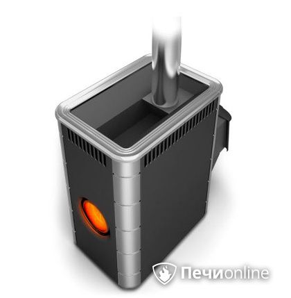 Дровяная банная печь TMF Аврора Inox ДА Иллюминатор антрацит НВ  в Караганде