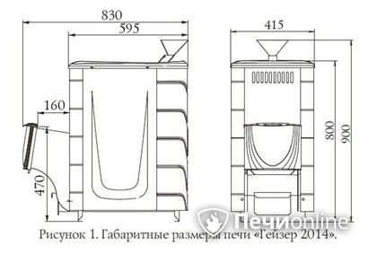 Дровяная печь-каменка TMF Гейзер 2014 Inox ДН КТК ЗК антрацит в Караганде