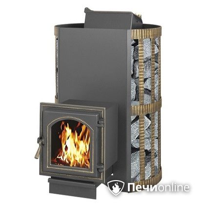 Дровяная банная печь Везувий Скиф с закрытой каменкой (270) в Караганде