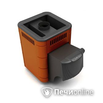Дровяная банная печь TMF Оса Carbon терракота дверь антрацит в Караганде