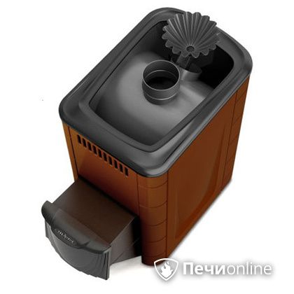 Дровяная банная печь TMF Ангара 2012 Carbon с закрытой каменкой дверь антрацит терракота в Караганде