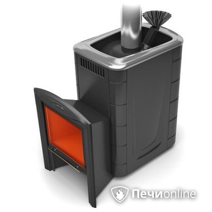 Дровяная банная печь TMF Гейзер 2014 Carbon Витра антрацит в Караганде