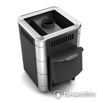 Дровяная банная печь TMF Оса Inox дверь антрацит короткий канал антрацит в Караганде