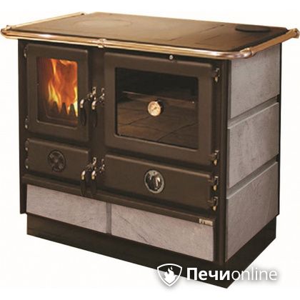 Отопительно-варочная печь MBS Thermo Magnum Stone R с теплообменником и духовым шкафом в Караганде